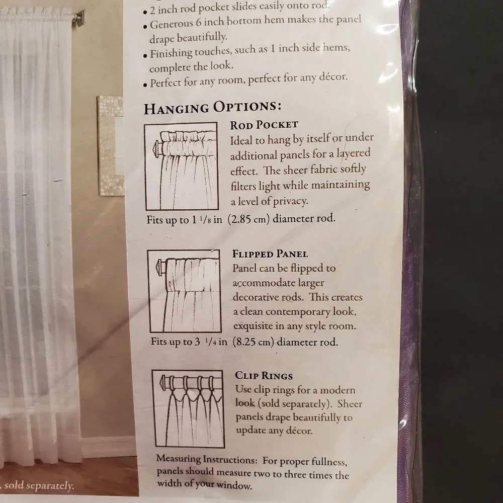 Purple Crushed Voile Sheer 50 W x 84 L